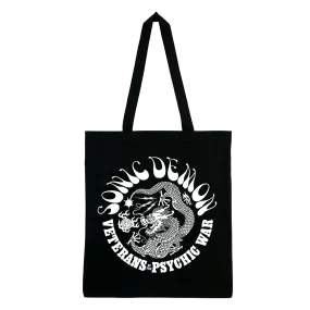 Sonic Demon - Psychic War Dragon Tote Bag - Black