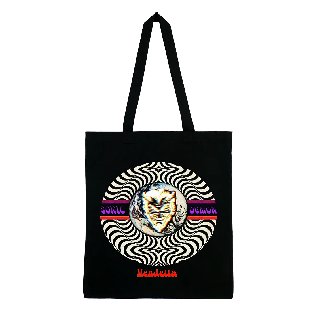 Sonic Demon - Vendetta Album Cover Tote Bag - Black