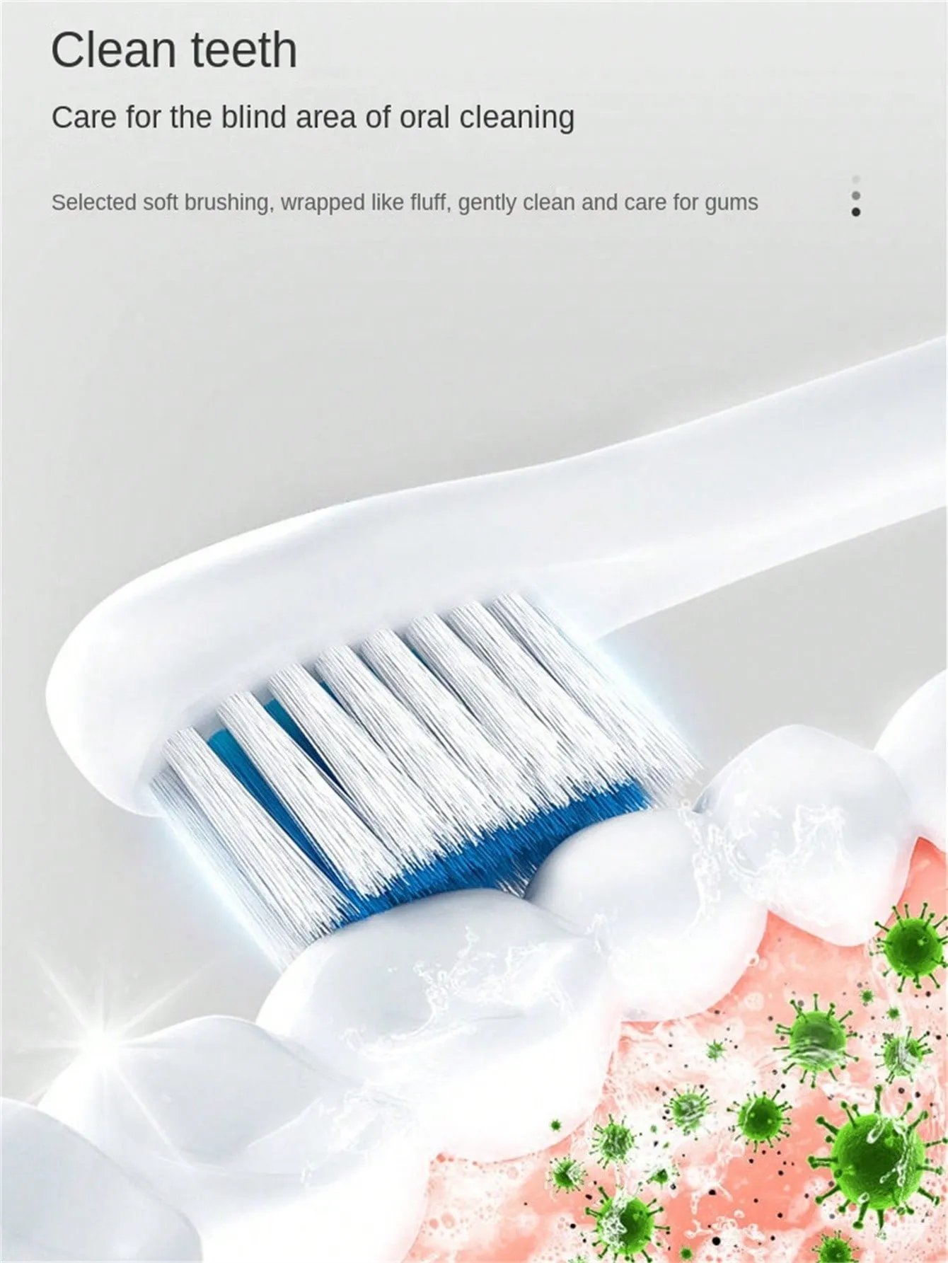 Sonic Electric Toothbrush With Soft Bristles & 4 Replacement Brush Heads