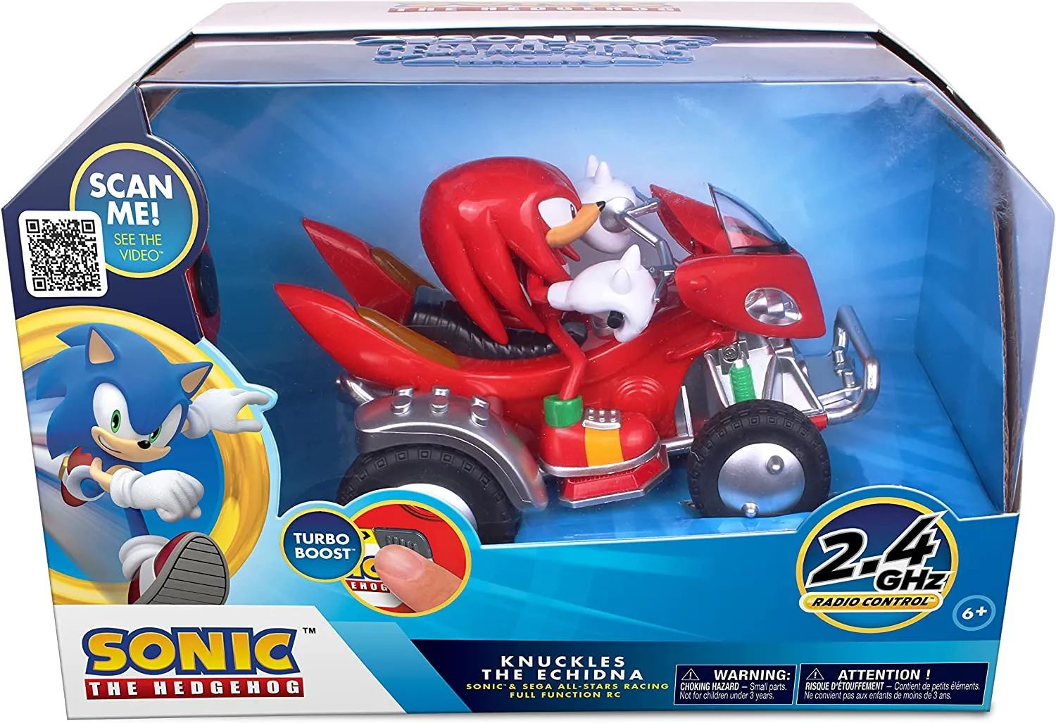 Sonic NKOK Knuckles ATV R/C (with Lights), For Ages 6 and up, Allows Children to Pretend to Drive and Have Fun at the Same Time!