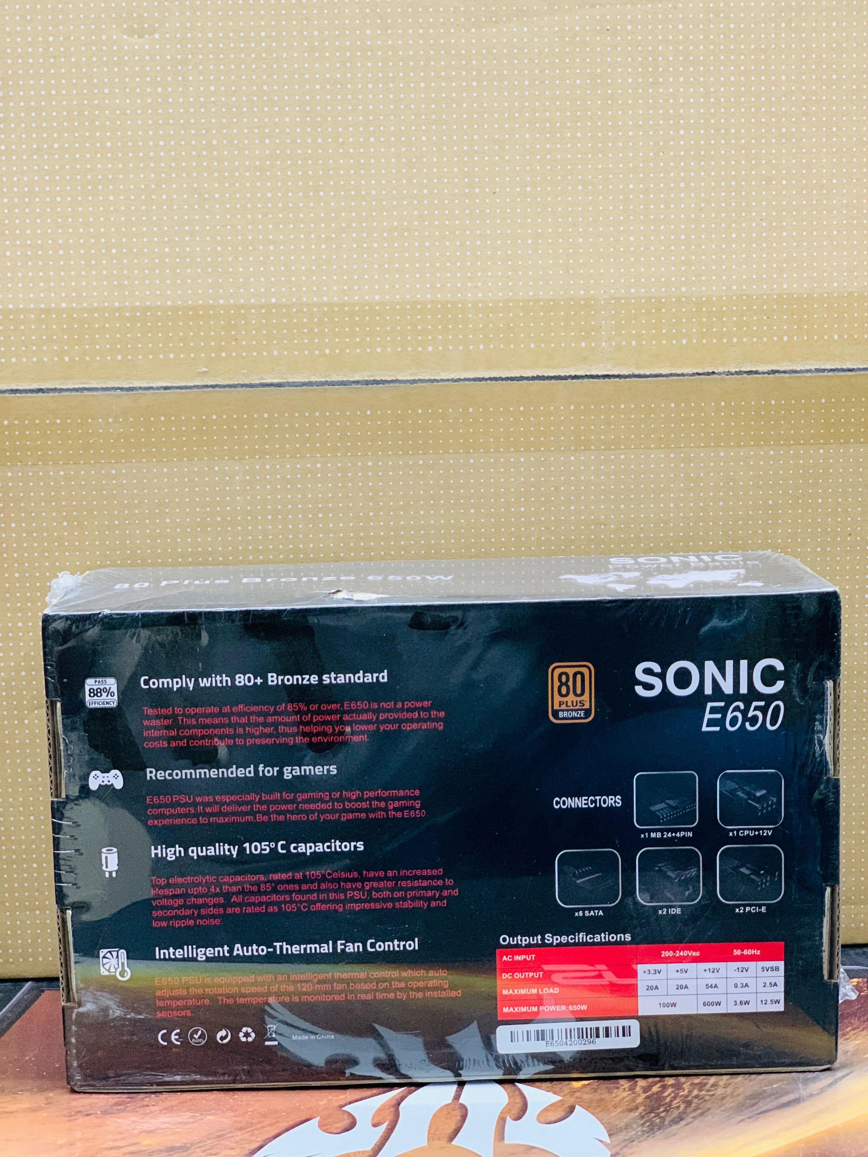 Sonic Power Supply 650 Watt 80  Bronze