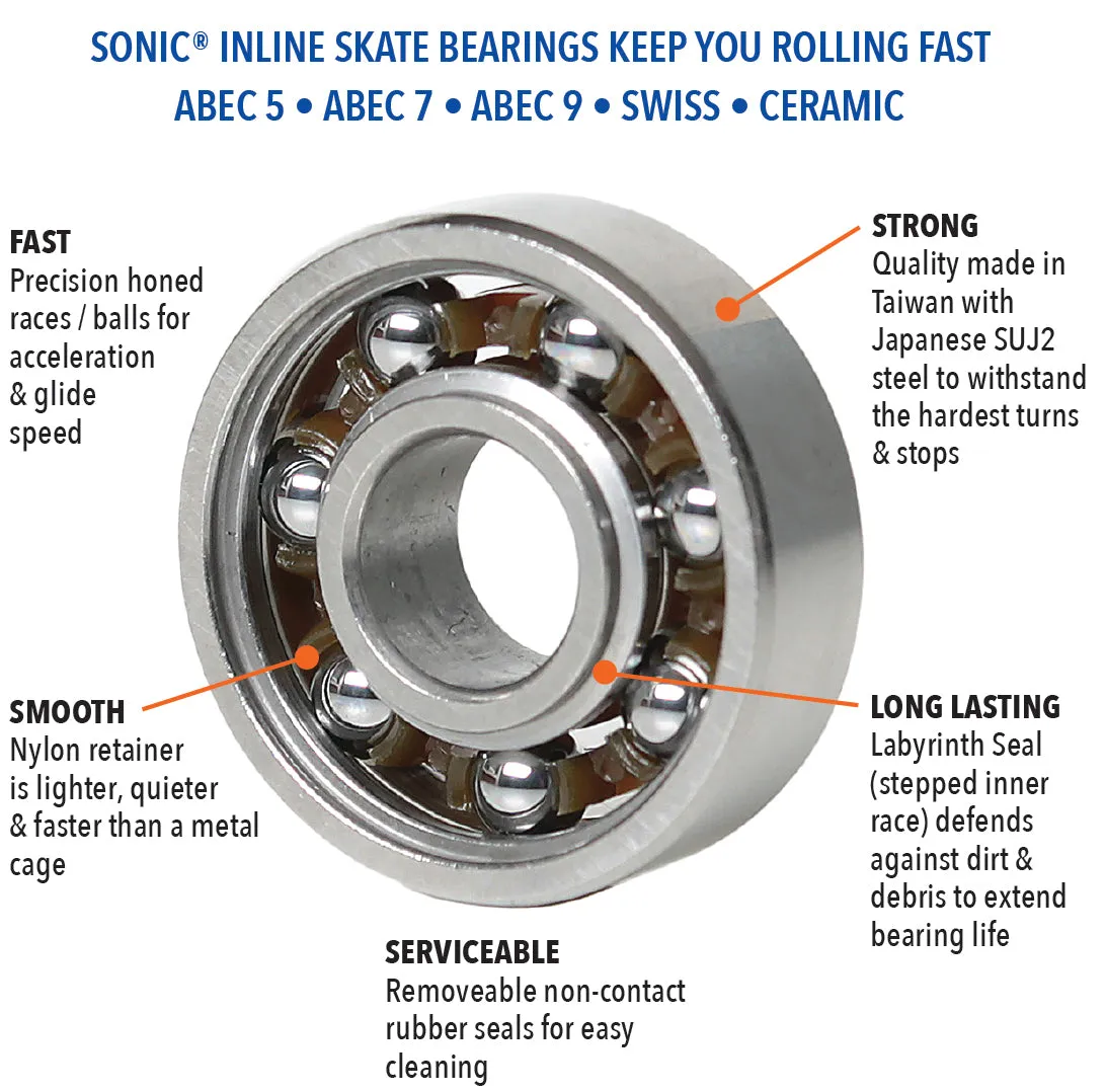 Sonic Swiss Bearings 16-pack of Swiss Bearings