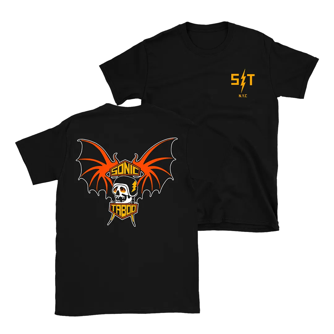 Sonic Taboo - Batwings Logo T-Shirt - Black