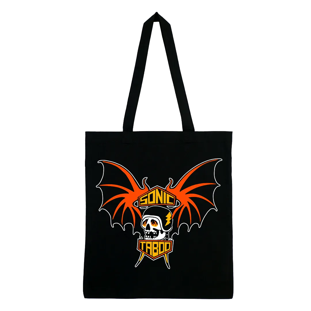 Sonic Taboo - Batwings Logo Tote Bag - Black