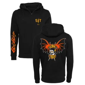 Sonic Taboo - Batwings Logo Zip Hoodie - Black