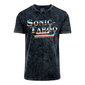 Sonic Taboo - Chrome Logo Acid Wash T-Shirt - Black