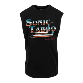 Sonic Taboo - Chrome Logo Sleeveless T-Shirt - Black