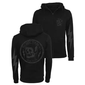 Sonic Taboo - Skull Logo (Black) Zip Hoodie - Black