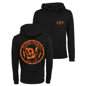 Sonic Taboo - Skull Logo (Harley) Zip Hoodie - Black