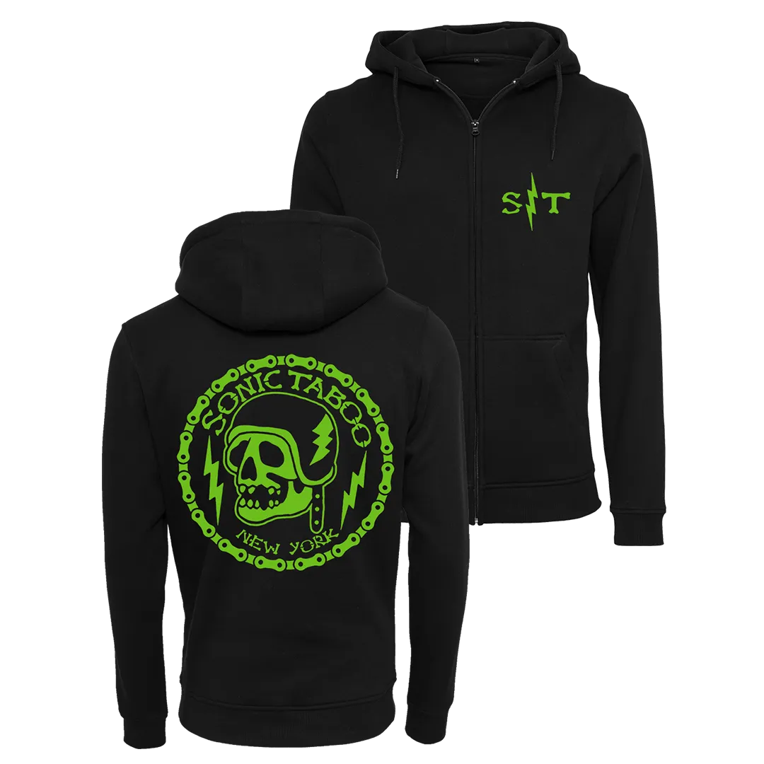 Sonic Taboo - Skull Logo (Misfits) Zip Hoodie - Black