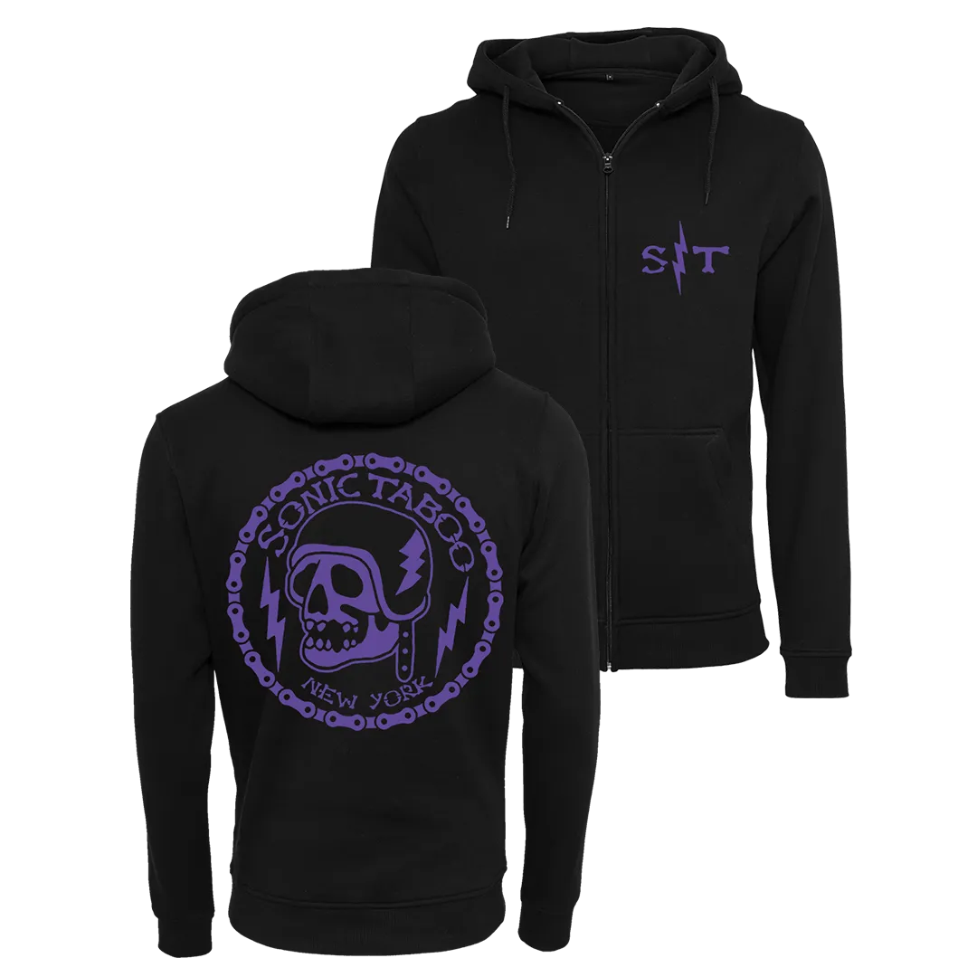 Sonic Taboo - Skull Logo (Sabbath) Zip Hoodie - Black