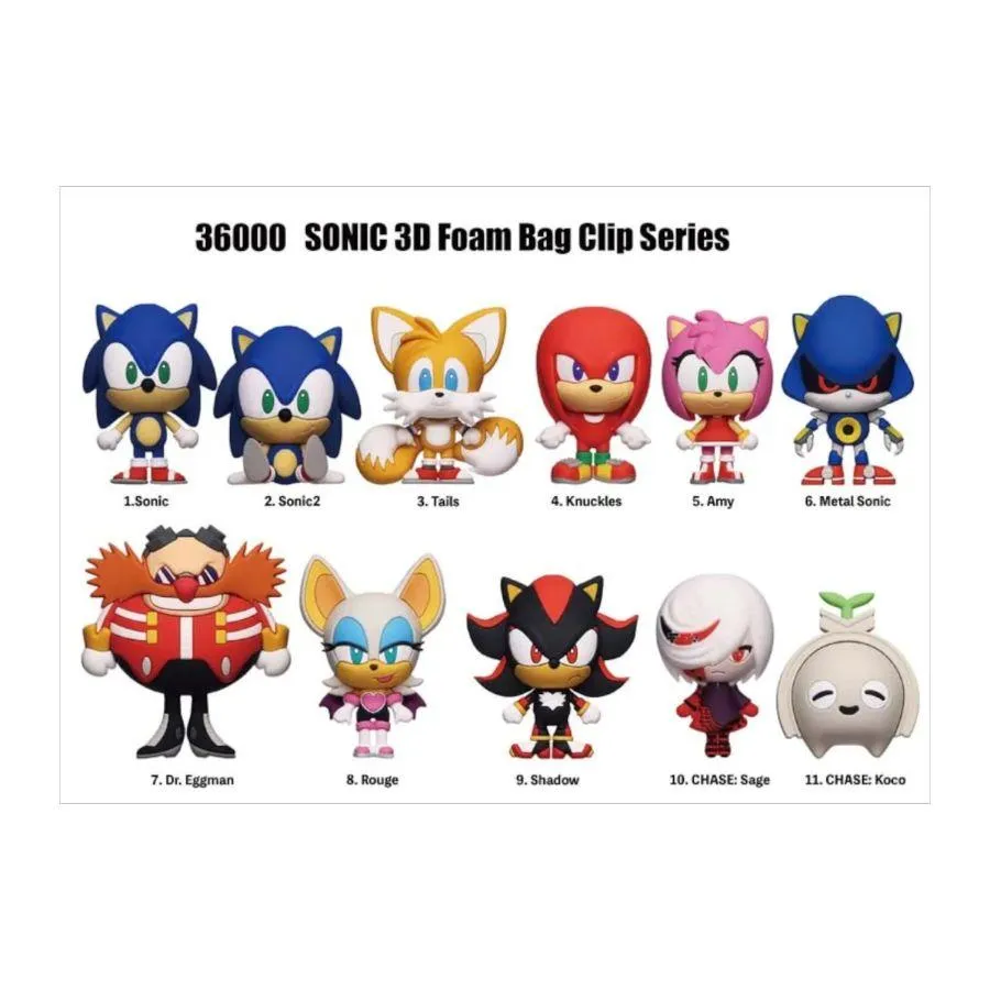 Sonic The Hedgehog - 3D Foam Bag Clips Blind Bag