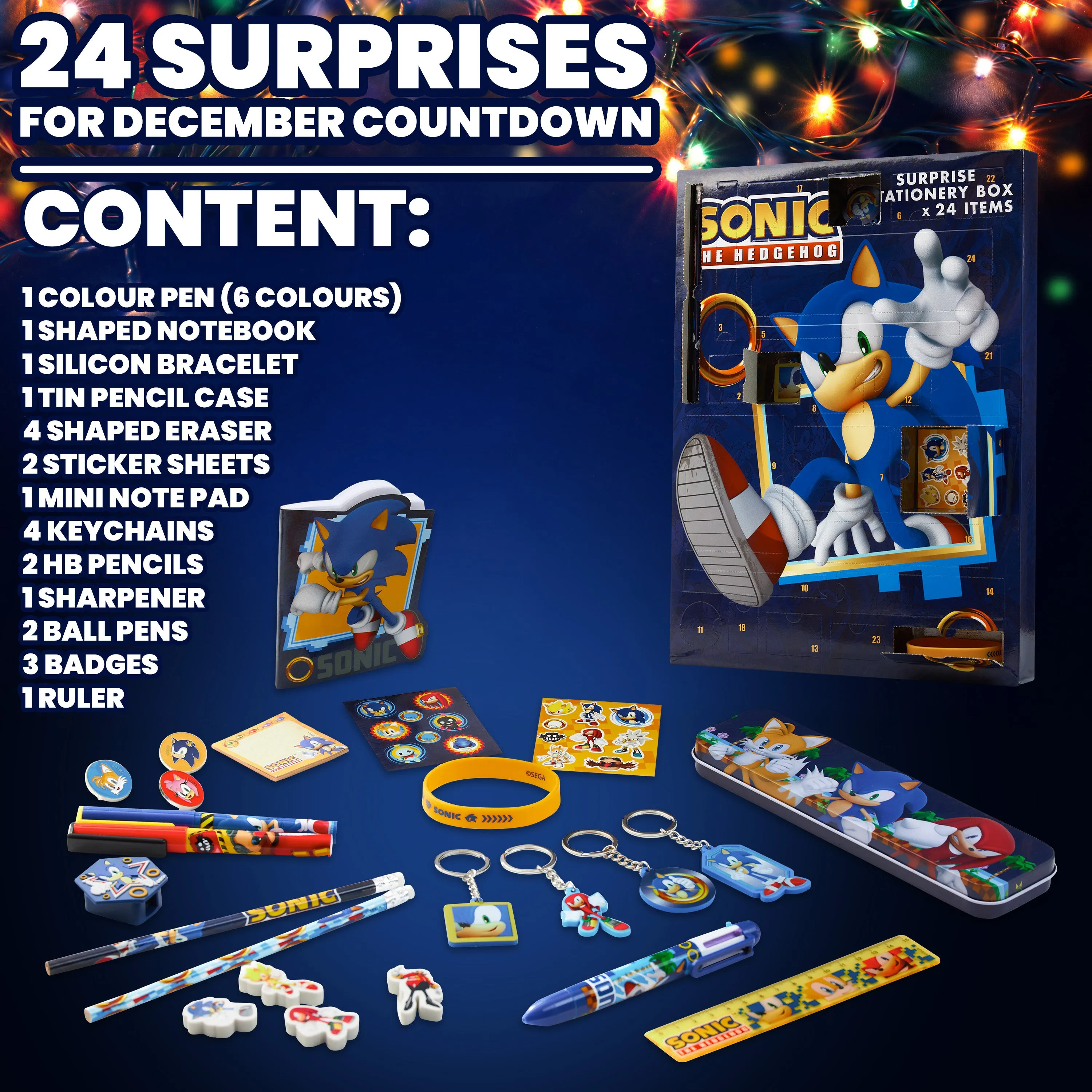 Sonic The Hedgehog Advent Calendar 2025 for Kids and Teenagers