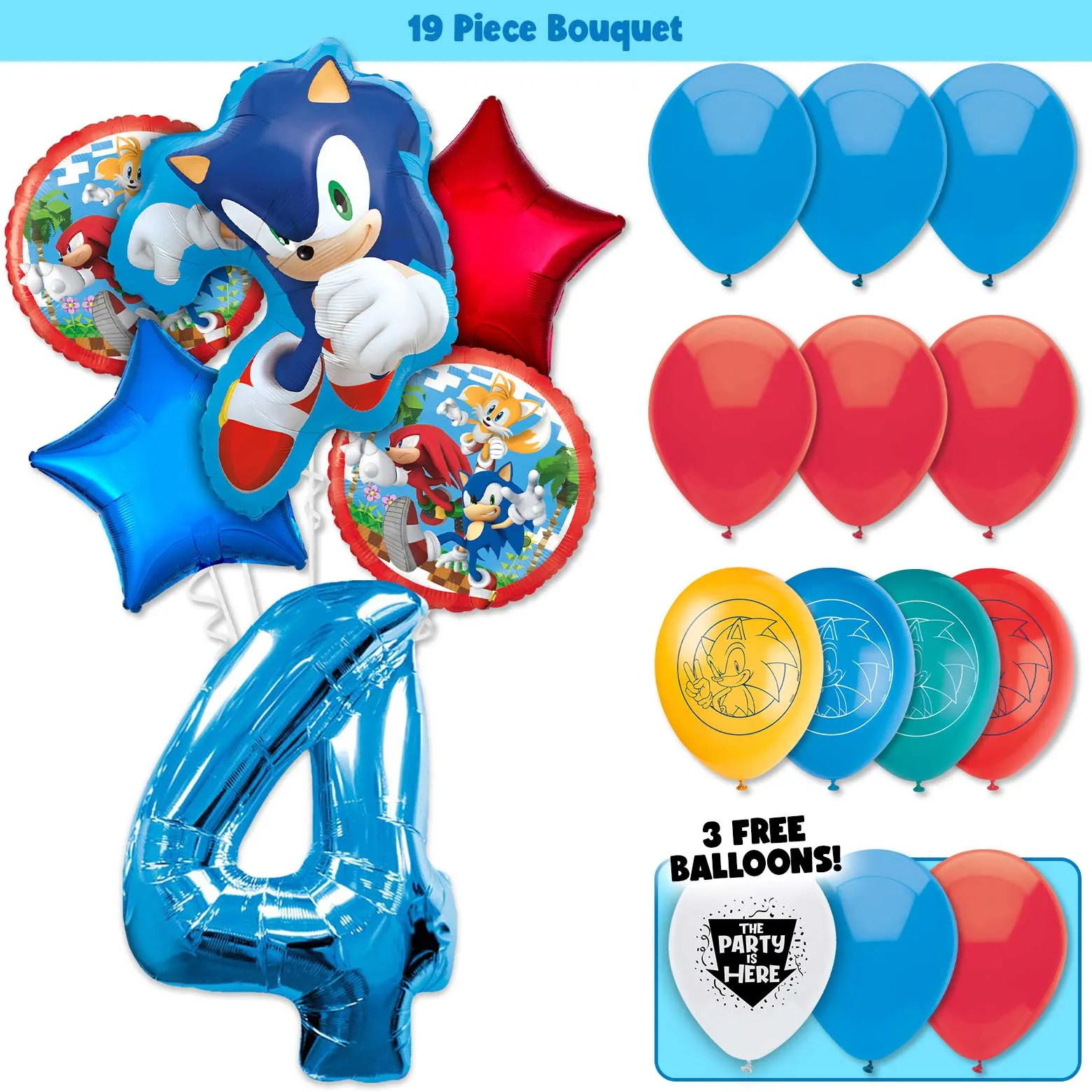 Sonic the Hedgehog Deluxe Balloon Bouquet Kit