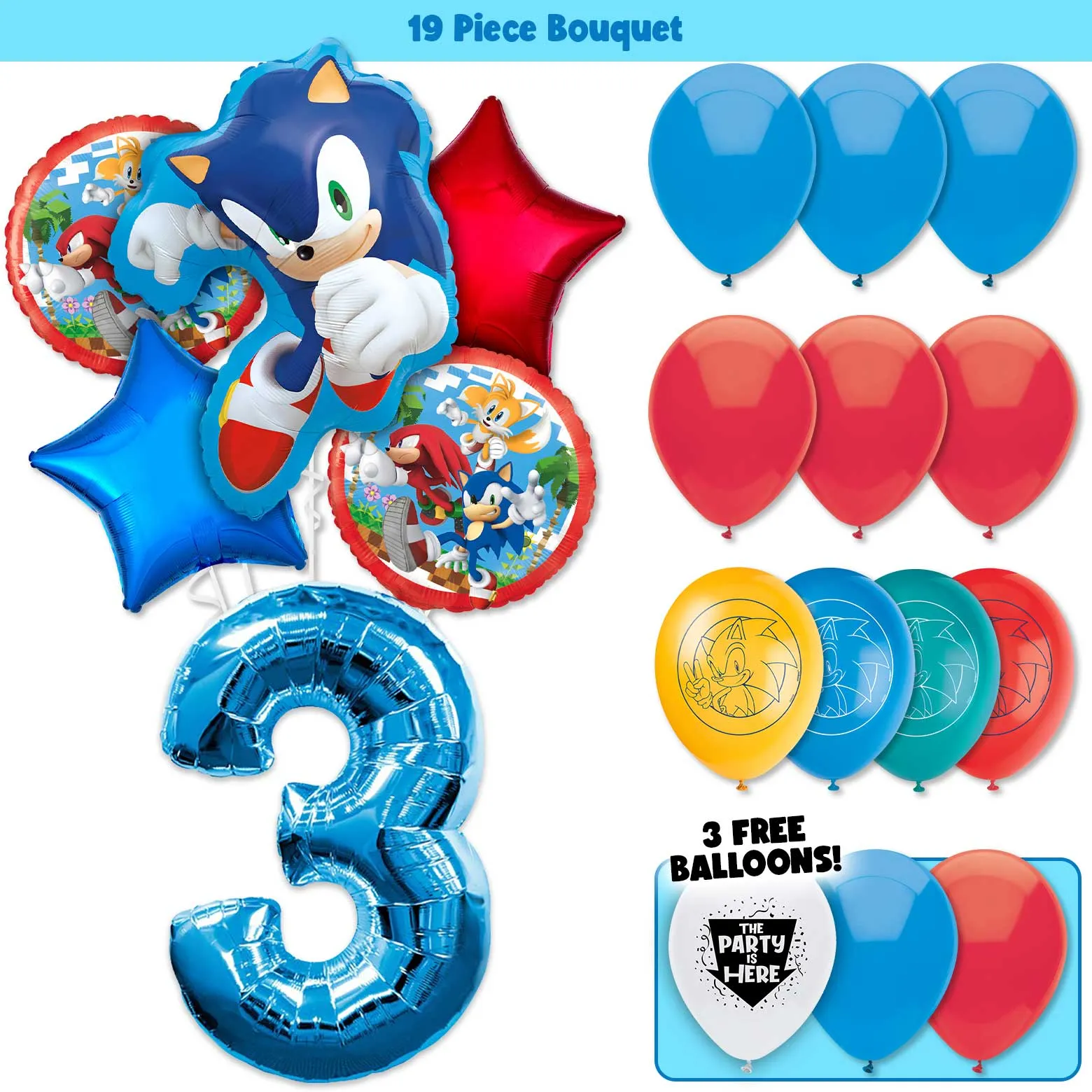 Sonic the Hedgehog Deluxe Balloon Bouquet Kit