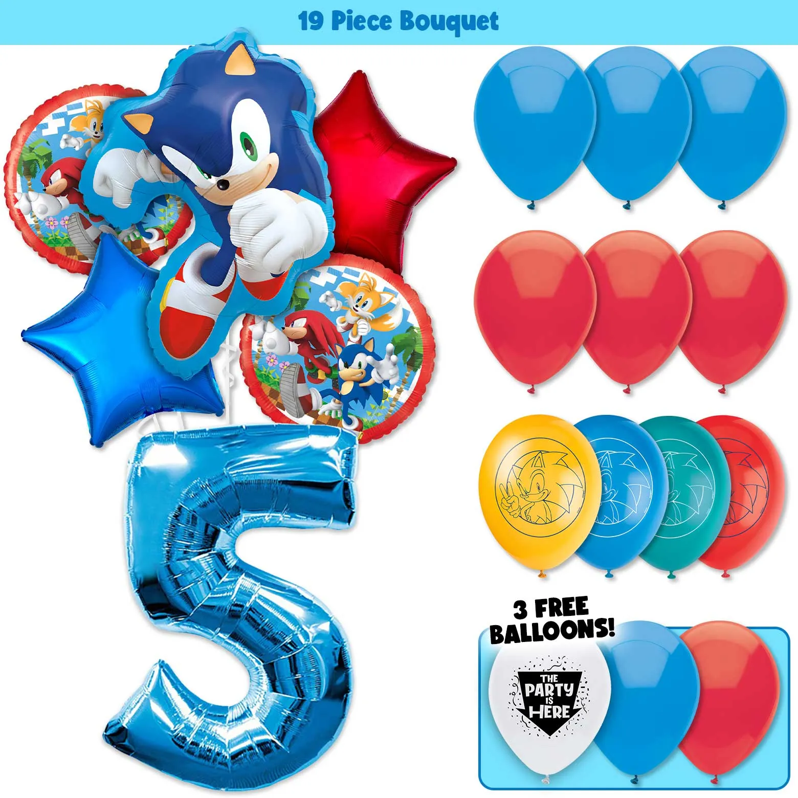 Sonic the Hedgehog Deluxe Balloon Bouquet Kit