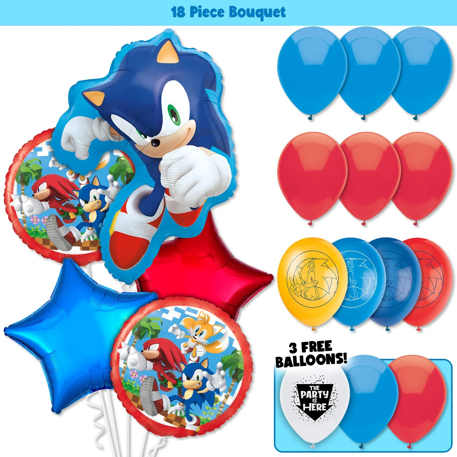 Sonic the Hedgehog Deluxe Balloon Bouquet Kit