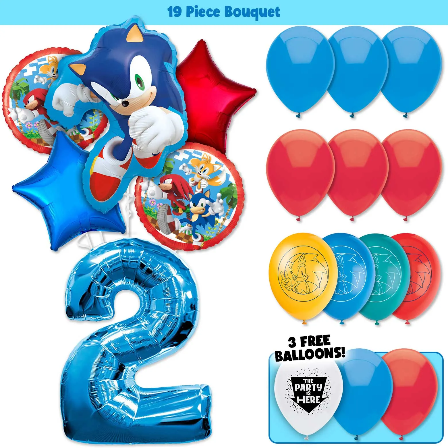 Sonic the Hedgehog Deluxe Balloon Bouquet Kit