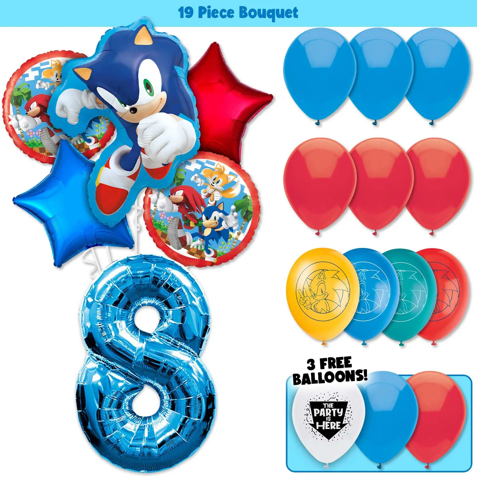 Sonic the Hedgehog Deluxe Balloon Bouquet Kit