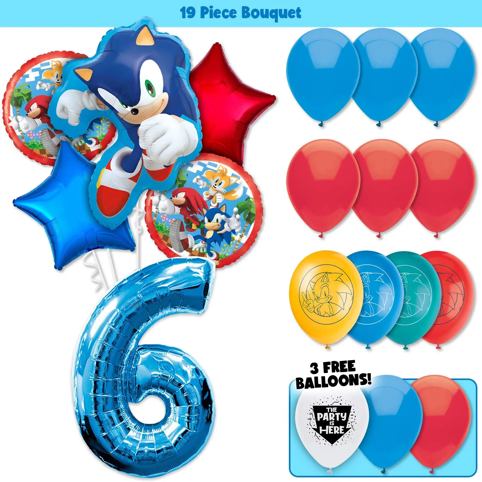 Sonic the Hedgehog Deluxe Balloon Bouquet Kit