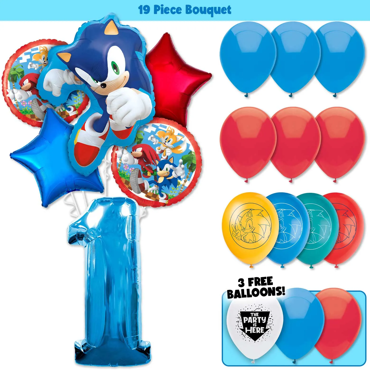 Sonic the Hedgehog Deluxe Balloon Bouquet Kit