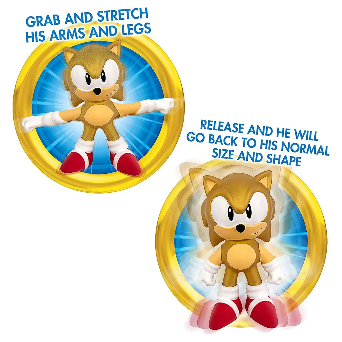 Sonic the Hedgehog Gold Stretch Sonic Figure