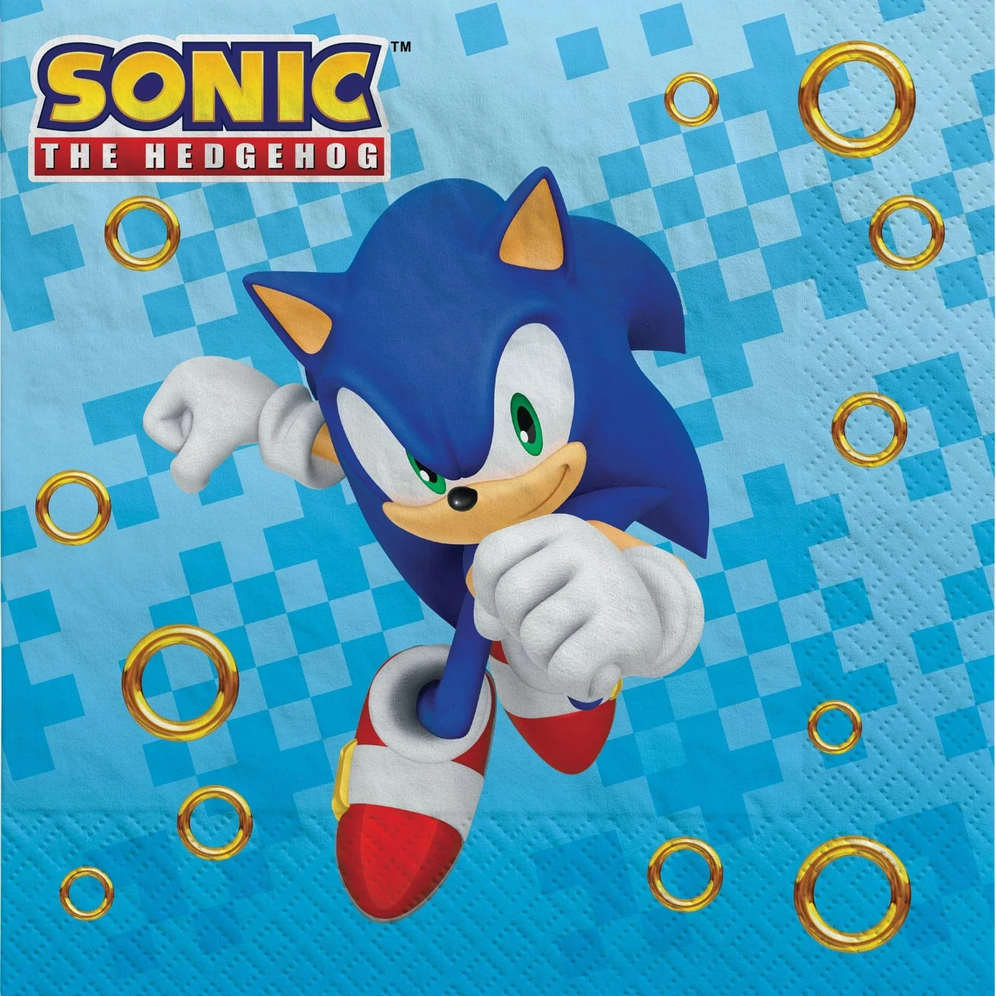 Sonic the Hedgehog Lunch Napkins, 16 Count