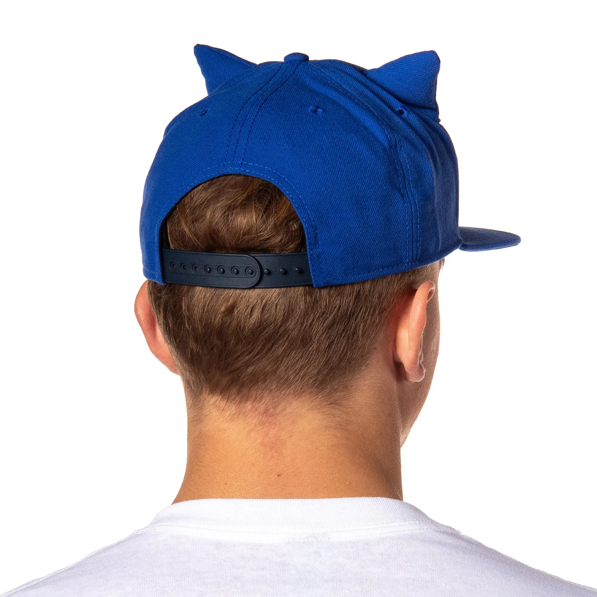 Sonic the Hedgehog Men's Hat Embroidered 3D Character Face and Ears Snapback Cap