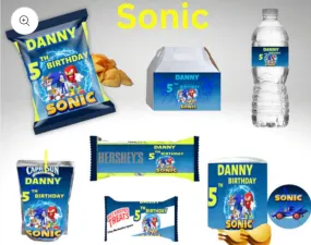 Sonic the Hedgehog Party Favor Templates