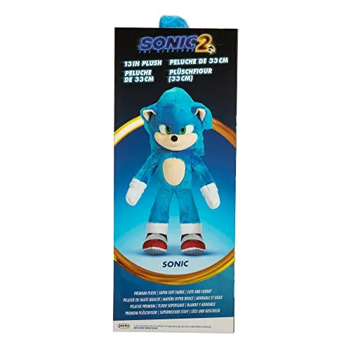 Sonic The Hedgehog Sonic Movie 13" Plush 5.6 x 5.4 x 14 inches