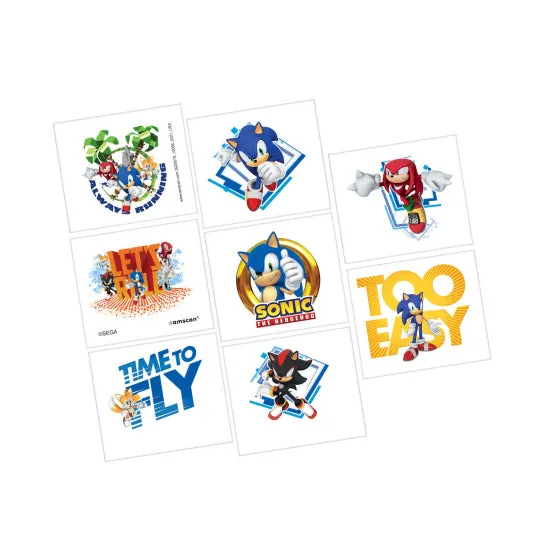 Sonic the Hedgehog Tattoos 8pk