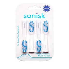 Sonisk Pulse Toothbrush Replacement Heads x 4