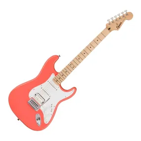 Squier Sonic Stratocaster Electric Guitar HSS MN - Tahitian Coral