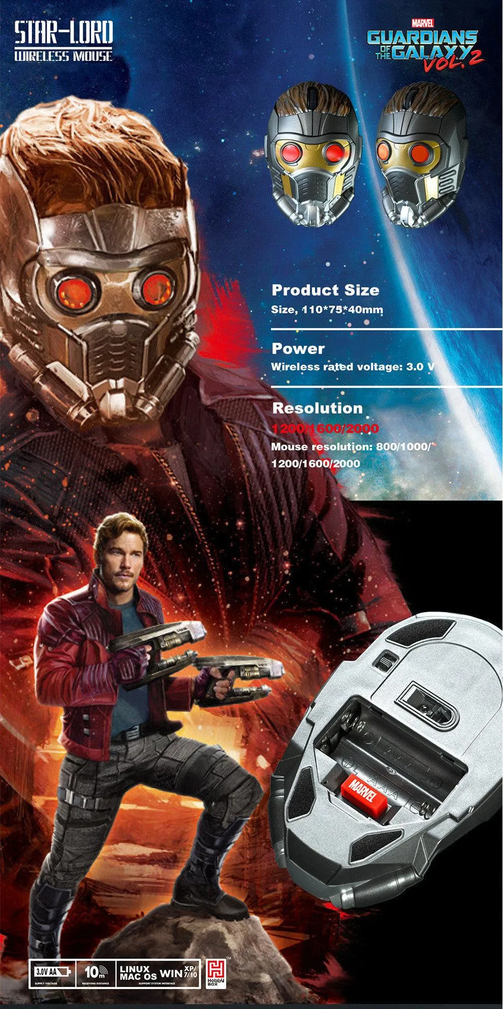 Star-Lord Wireless USB Mouse