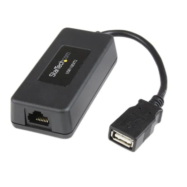 Startech.Com 1-Port Usb 1.1 Extender - Up To 131 Ft (40 M) Over Cat5/Cat6 Extension - Up To 12 Mbps Usb 1.1 Ethernet Ext