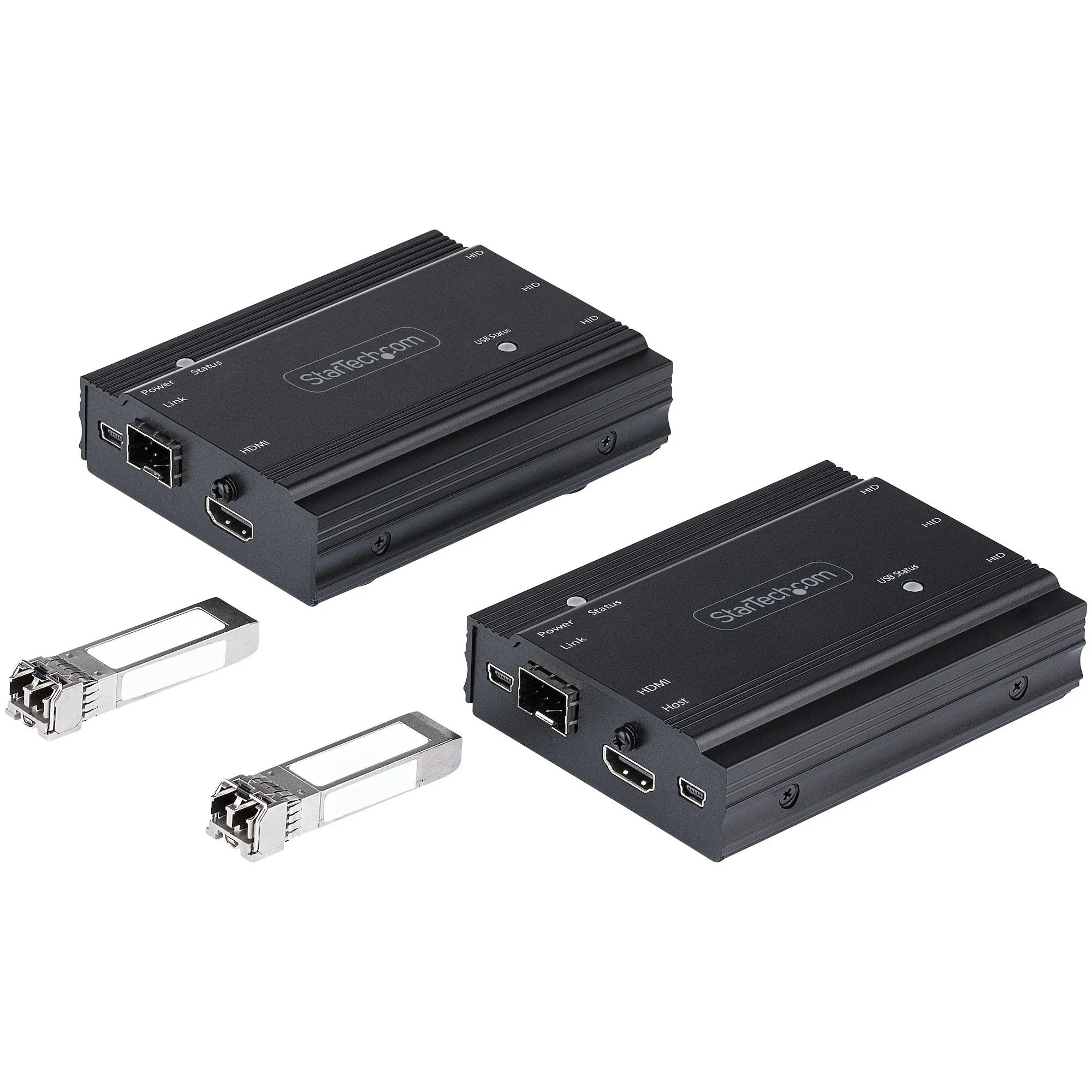 Startech.Com 4K Hdmi Kvm Extender Over Fiber, Hdmi Video & Usb Over Fiber, Up To 984Ft/300M (Multimode), 10G Mmf Sfp  Mo