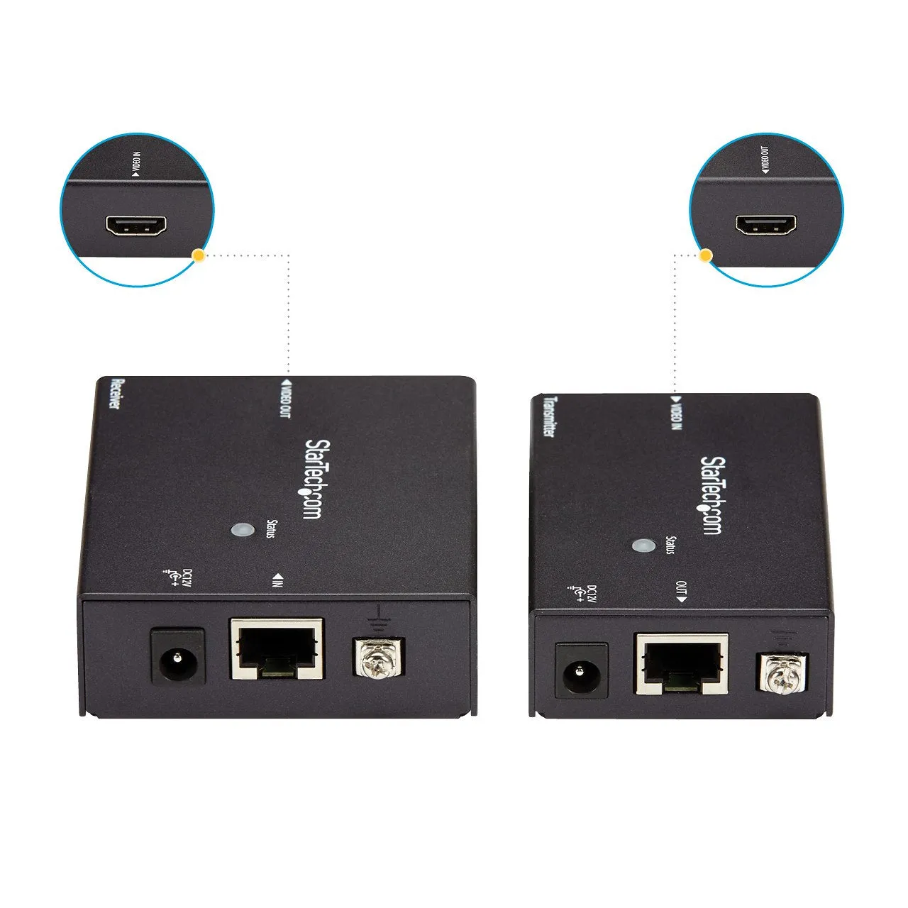 Startech.Com Hdmi Over Cat5/Cat6 Ethernet Extender With Hdbaset - 4K@115Ft, 1080P@230Ft - Hdmi Video Transmitter And Rec