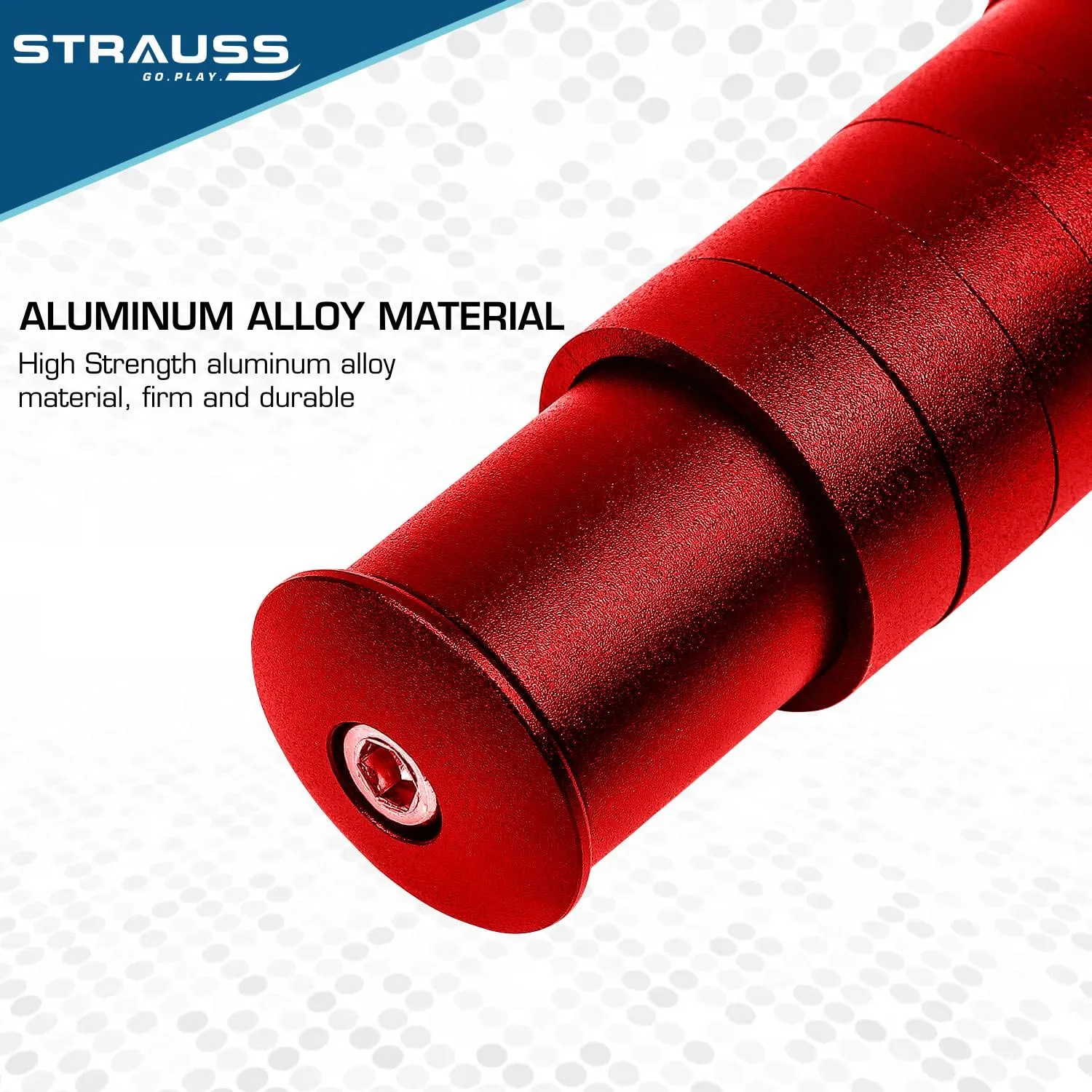 STRAUSS Cycle Handlebar | Cycle Heads Up Stem Riser Adaptor | Cycle Handle Extension | Cycle Accessories | Adjustable Cycle Handle Bar Stem Raiser | Enhanced Control and Stability, (Red)