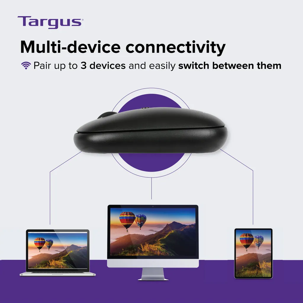 Targus Compact Multi-Device Antimicrobial Wireless Mouse AMB581