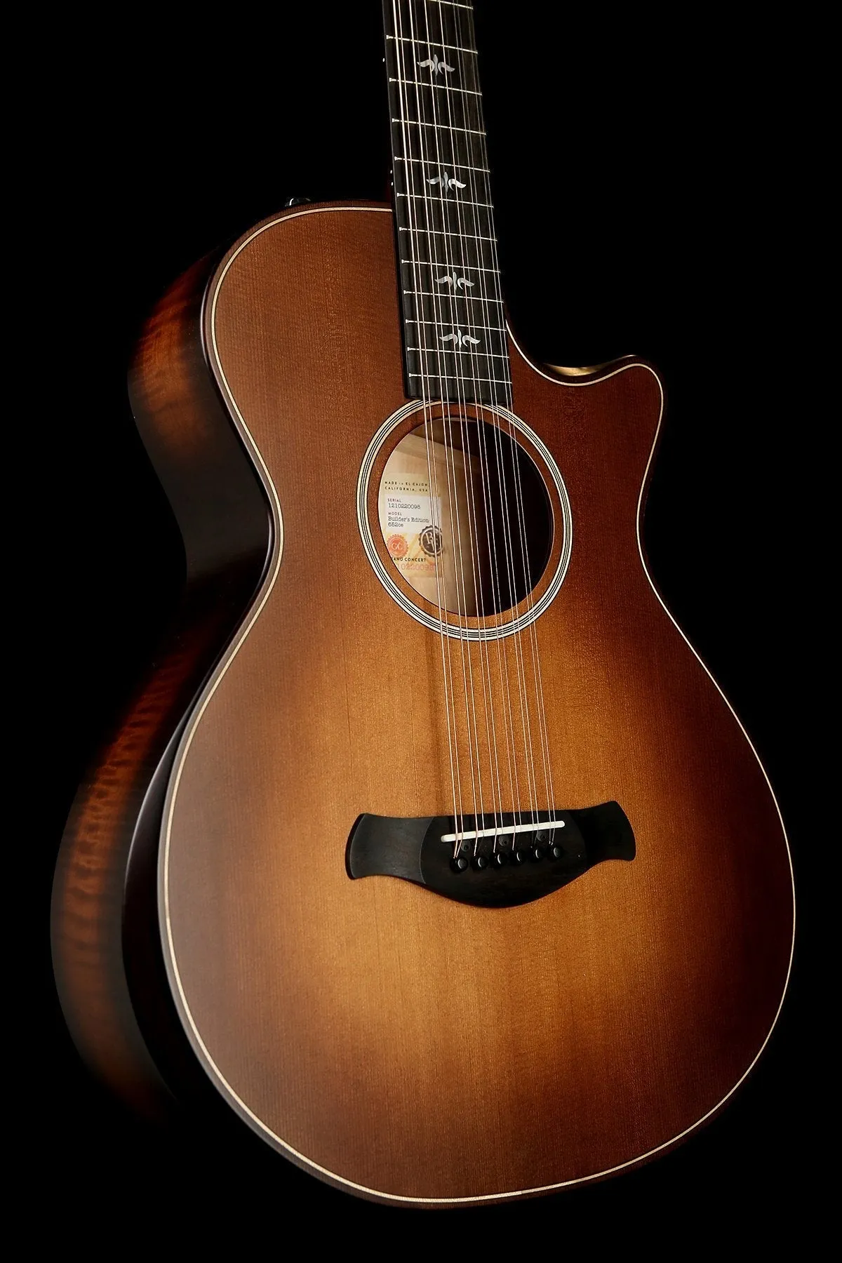 Taylor 652ce Builder's Edition 'Wild Honey Burst' 12-String Acoustic Electric Guitar