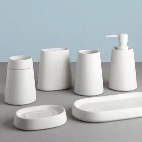 The Matte White Ceramic Bath Accessories