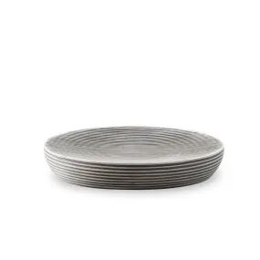 The Modern Lined Grey Bath Accessories - Soap Dish