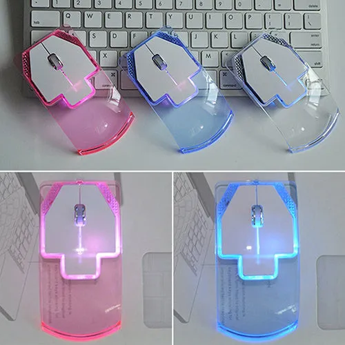 Thin Mouse Creative Ultra-thin Mouse for PC Laptop transparent