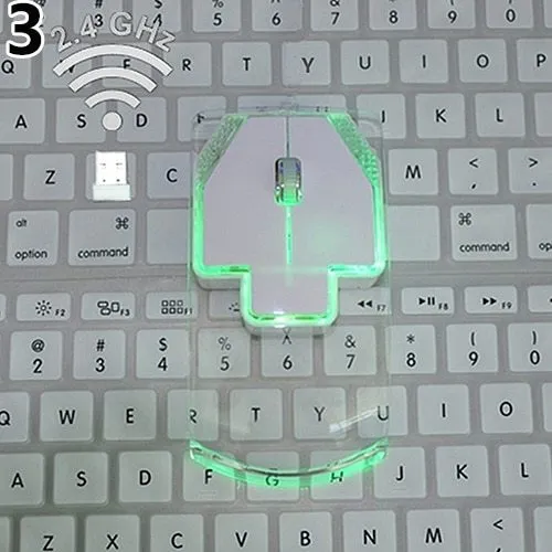 Thin Mouse Creative Ultra-thin Mouse for PC Laptop transparent