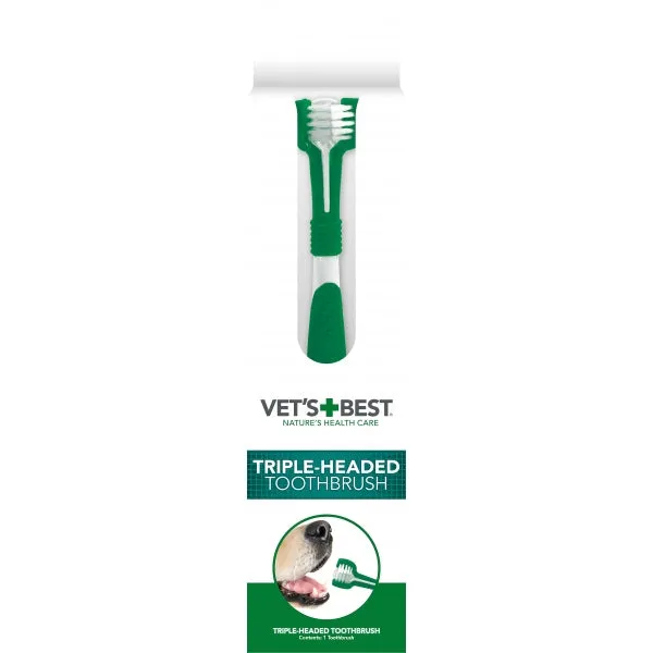 Triple Headed Toothbrush for Dogs