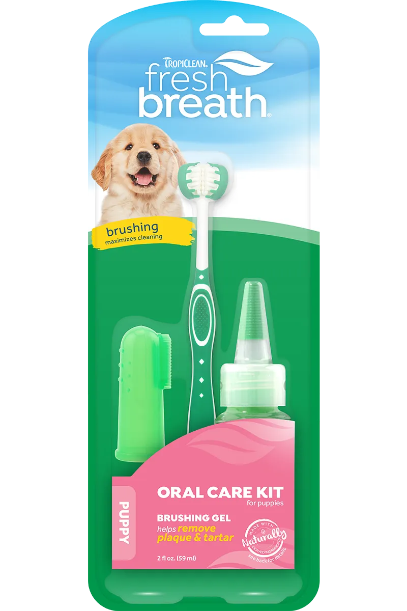 TropiClean Fresh Breath Oral Care Kit for Puppies (2oz/59ml)