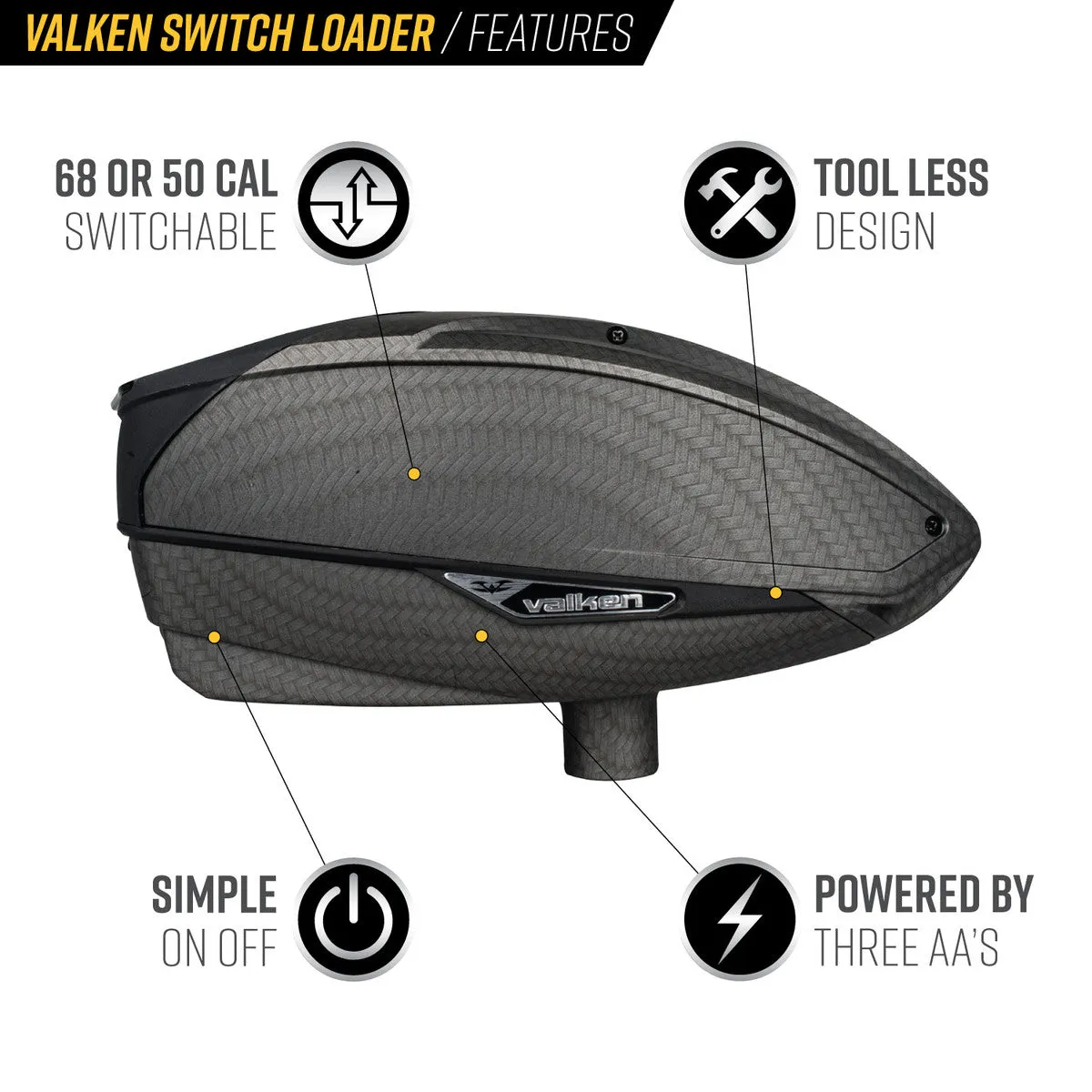 Valken VSL Electronic Loader - Alloy Series - Carbon