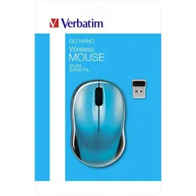 Verbatim Go Nano Wireless Mouse Caribbean Blue