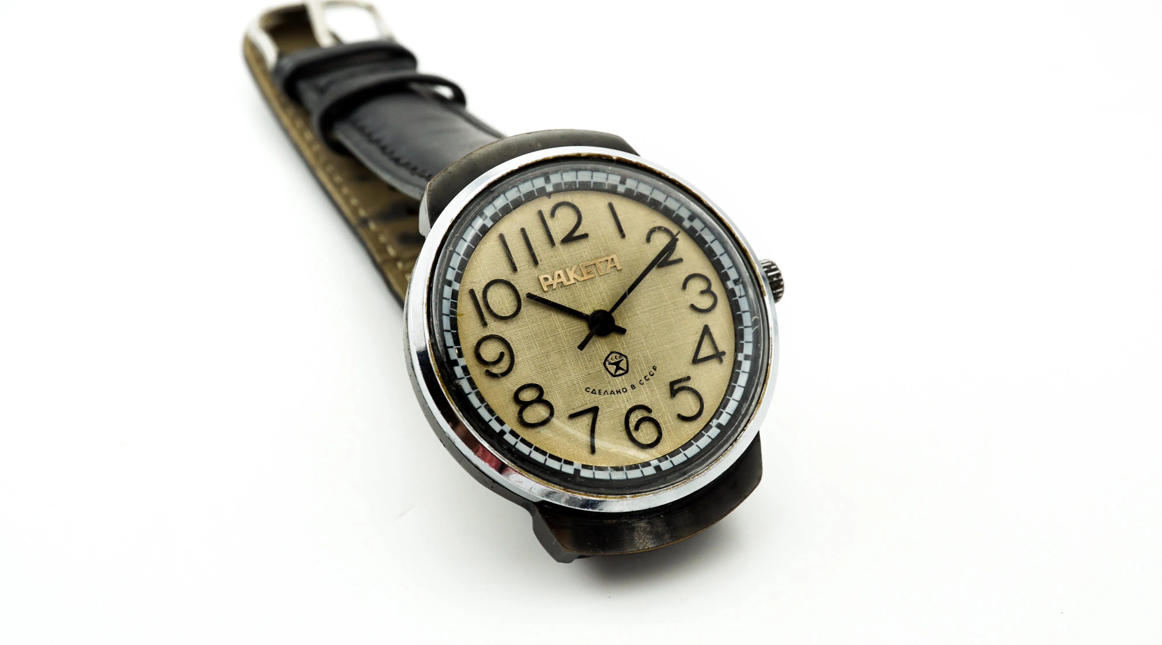 Vintage Raketa 2609.HA soviet wristwatch with big numerals