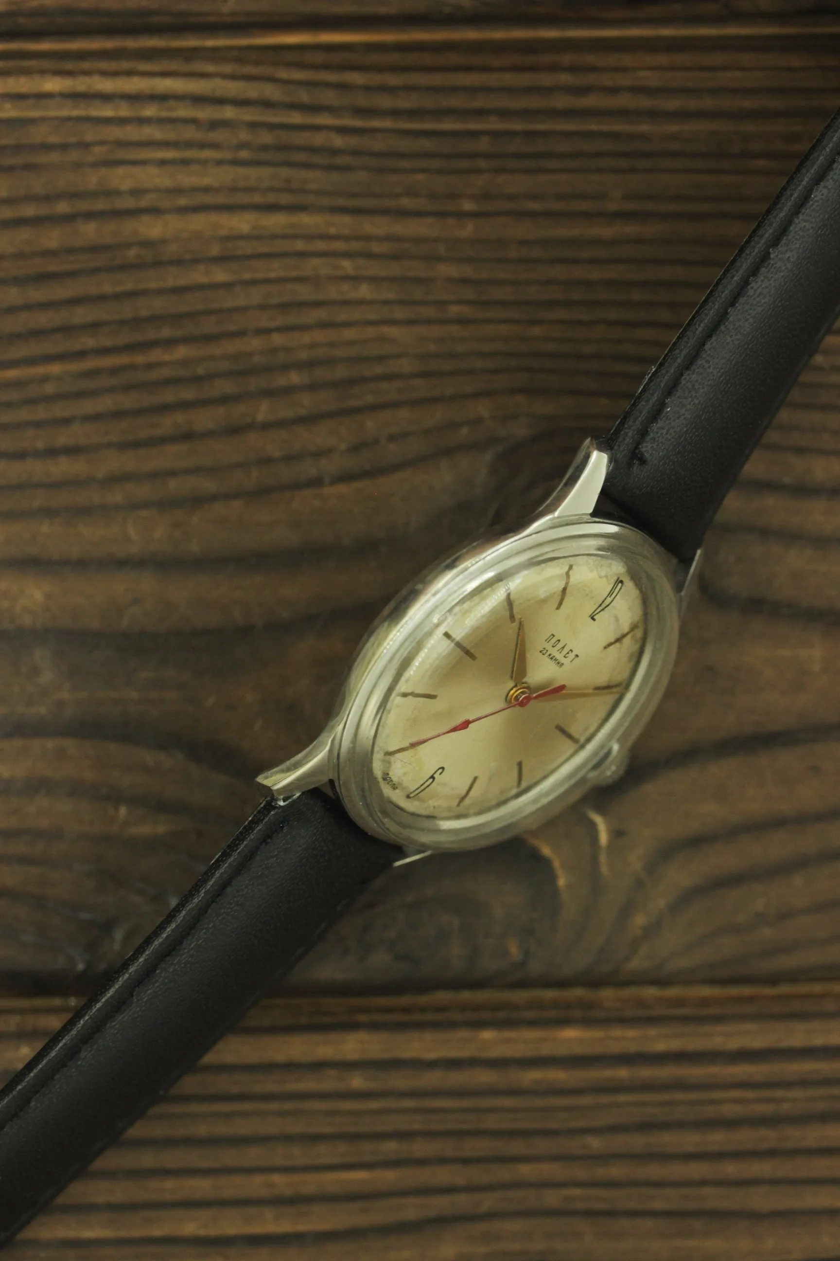 Vintage soviet mechanical wristwatch Poljot 2209 Steel case